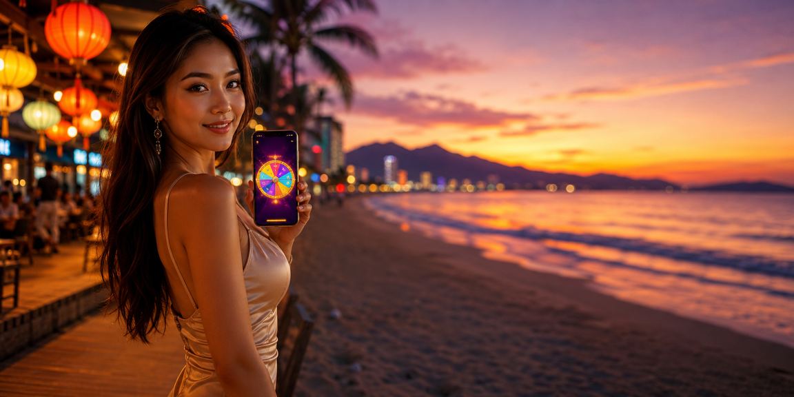 Sòng roulette sôi động tại chợ đêm Đà Nẵng với ánh đèn lung linh